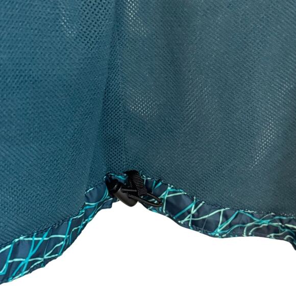 Nike Women’s Teal Abstract Windbreaker Jacket Size M Lightweight - Picture 8 of 13